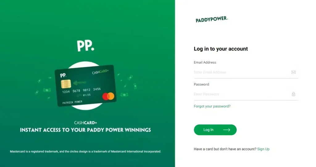 Paddy Power login